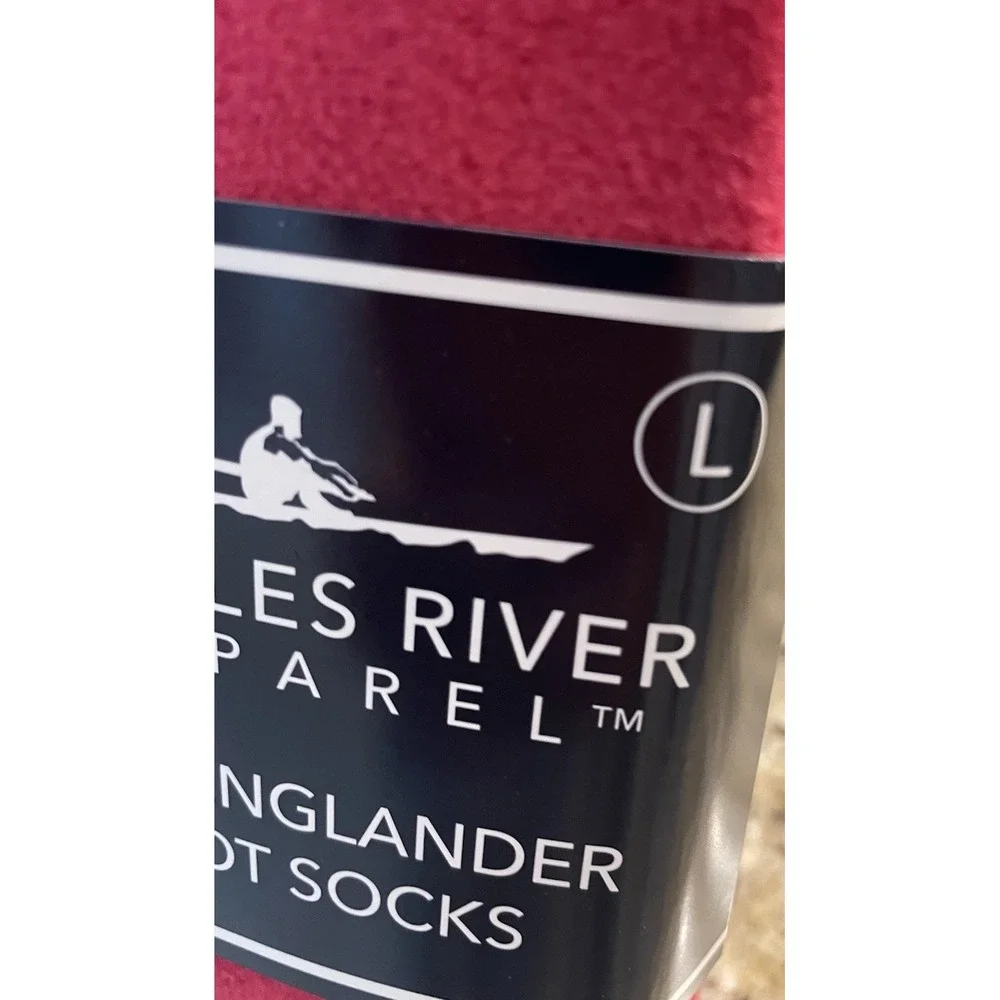 Charles River New Englander Boot Socks Womens Size L Pink Fleece Rain Liners NWT